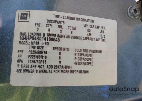 2001 Buick Lesabre Custom z USA, uszkodzony, nr VIN 1G4HP54K014160943